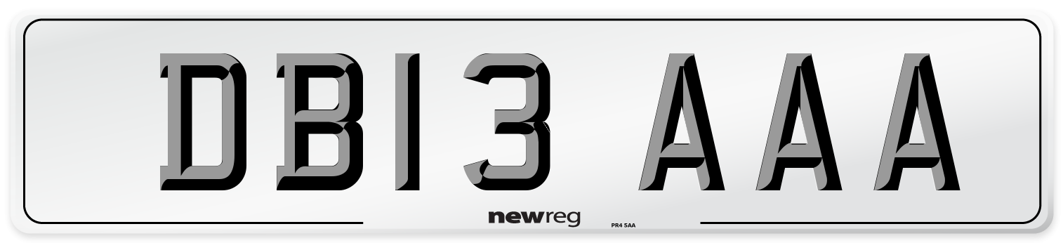 DB13 AAA Number Plate from New Reg